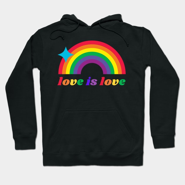 Love is Love Rainbow Hoodie by sexpositive.memes